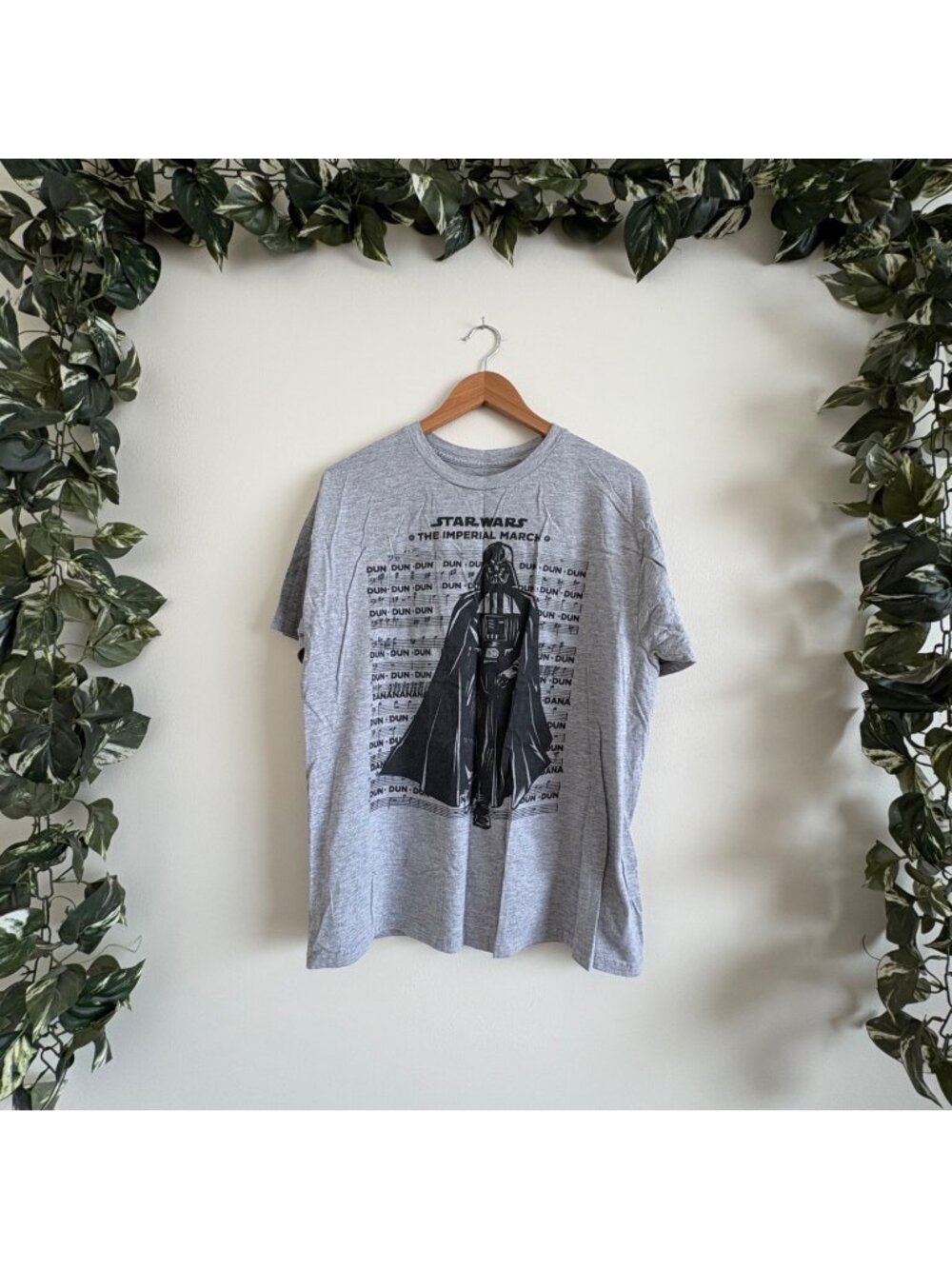 Mad Engine Star Wars Darth Vader Short Sleeve Graphic Shirt Grey Men’s Size L